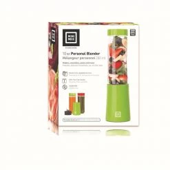 Mini Mixx by Euro Cuisine 10 oz. Single Speed Green Personal Blender with 2 - 10 oz. Tritan Bottle -Air Fryers shop green mini mixx by euro cuisine countertop blenders mm2g 76 1000