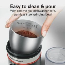 Hamilton Beach Custom Grind 5 oz. Grey Blade Coffee Grinder -Air Fryers shop grey hamilton beach coffee grinders 80396rc fa 1000