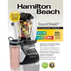 Hamilton Beach 52 oz 5-Speed Grey Sound Shield 950 Blender -Air Fryers shop grey hamilton beach countertop blenders 53602 fa 1000