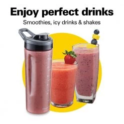 Hamilton Beach Wave Crusher 40 oz. 6-Speed Gray Blender with 20 oz. Travel Jar 15 Hamilton Beach Wave Crusher 40 oz. 6-Speed Gray Blender with 20 oz. Travel Jar -Air Fryers shop grey hamilton beach countertop blenders 58181 44 1000