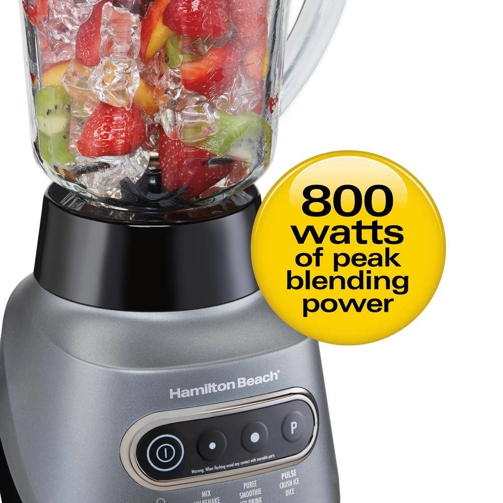 Hamilton Beach Wave Crusher 40 oz. 6-Speed Gray Blender with 20 oz. Travel Jar 5 Hamilton Beach Wave Crusher 40 oz. 6-Speed Gray Blender with 20 oz. Travel Jar - Image 3