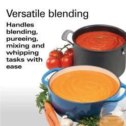 HAMILTON BEACH PROFESSIONAL 1-Speed Stainless Steel and Grey Immersion Blender with Variable Speeds 16 HAMILTON BEACH PROFESSIONAL 1-Speed Stainless Steel and Grey Immersion Blender with Variable Speeds -Air Fryers shop grey hamilton beach professional immersion blenders 59750 1f 1000