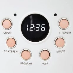 HADEN 12-Cup Ivory and Copper Retro Style Drip Coffee Maker with Strength Control and Timer -Air Fryers shop ivory and copper haden drip coffee makers 75092 44 1000