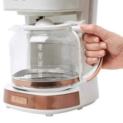 HADEN 12-Cup Ivory and Copper Retro Style Drip Coffee Maker with Strength Control and Timer -Air Fryers shop ivory and copper haden drip coffee makers 75092 4f 1000
