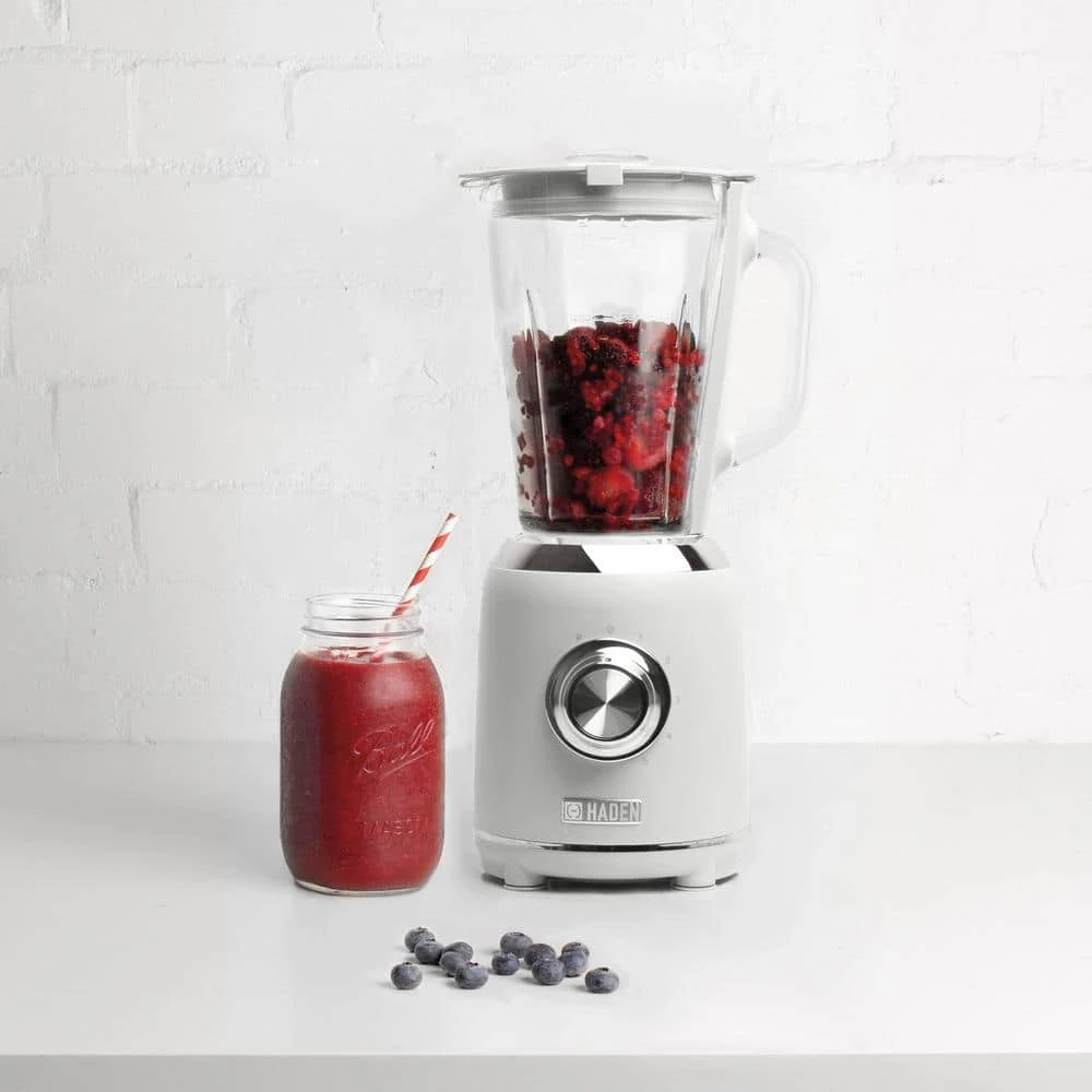 HADEN Heritage 56 oz. 5-Speed Ivory White Blender with Dual Safety Lock Jug 11 HADEN Heritage 56 oz. 5-Speed Ivory White Blender with Dual Safety Lock Jug - Image 9