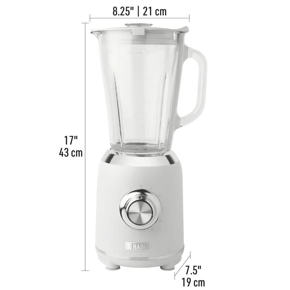 HADEN Heritage 56 oz. 5-Speed Ivory White Blender with Dual Safety Lock Jug 6 HADEN Heritage 56 oz. 5-Speed Ivory White Blender with Dual Safety Lock Jug - Image 4