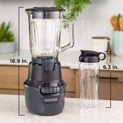 BLACK+DECKER Helix Performance 48 oz. 4-Speed Matte Black Blender -Air Fryers shop matte black black decker countertop blenders bl1610bg p d4 1000