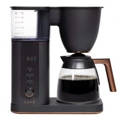 Cafe 10 Cup Matte Black Specialty Drip Coffee Maker with Glass Carafe and warming plate, WiFi connected