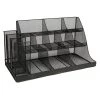 Mind Reader 14-Compartment 3-Tier Large Breakroom Condiment Organizer Black Metal Mesh -Air Fryers shop mind reader coffee accessories cmg2mesh blk 64 1000