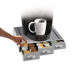 Mind Reader 36 Capacity K-Cup, Dolce Gusto, CBTL, Verismo, Single Serve Coffee Pod Holder Drawer, Silver 11 Mind Reader 36 Capacity K-Cup, Dolce Gusto, CBTL, Verismo, Single Serve Coffee Pod Holder Drawer, Silver -Air Fryers shop mind reader coffee accessories tray6 sil 4f 1000