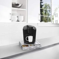 Mind Reader 36 Capacity K-Cup, Dolce Gusto, CBTL, Verismo, Single Serve Coffee Pod Holder Drawer, Silver 14 Mind Reader 36 Capacity K-Cup, Dolce Gusto, CBTL, Verismo, Single Serve Coffee Pod Holder Drawer, Silver -Air Fryers shop mind reader coffee accessories tray6 sil fa 1000