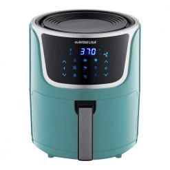 GoWISE USA 5 qt. Mint/Silver Electric Air Fryer with Digital Touchscreen and Recipe Book -Air Fryers shop mint silver gowise usa air fryers gw22964 c3 1000