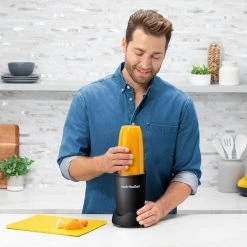 NutriBullet 32 oz. Single Speed Matte Black Blender with Extractor Blade 18 NutriBullet 32 oz. Single Speed Matte Black Blender with Extractor Blade -Air Fryers shop monochrome black nutribullet countertop blenders nb9 1301ak 76 1000