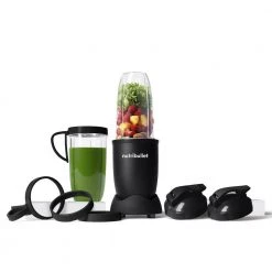 NutriBullet 32 oz. Single Speed Matte Black Blender with Extractor Blade 19 NutriBullet 32 oz. Single Speed Matte Black Blender with Extractor Blade -Air Fryers shop monochrome black nutribullet countertop blenders nb9 1301ak fa 1000 1