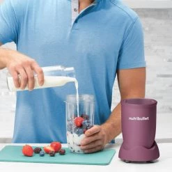 NutriBullet 0.9 oz. Single Speed Purple Pro Single Serve Blender (900W) 17 NutriBullet 0.9 oz. Single Speed Purple Pro Single Serve Blender (900W) -Air Fryers shop monochrome matte light plum nutribullet countertop blenders nb9 1301alp fa 1000