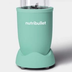 NutriBullet 0.9 oz. Single Speed Mint Green Pro Single Serve Blender (900W) -Air Fryers shop monohrome matte mint green nutribullet countertop blenders nb9 1301amg 1f 1000