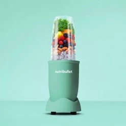 NutriBullet 0.9 oz. Single Speed Mint Green Pro Single Serve Blender (900W) -Air Fryers shop monohrome matte mint green nutribullet countertop blenders nb9 1301amg 66 1000