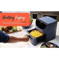 Cosori Premium 5.8 qt. Navy Blue Air Fryer with Bonus Skewer Rack Set -Air Fryers shop navy blue cosori air fryers kaapafcsnus0070y c3 1000
