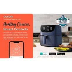 Cosori Smart 5.8 qt. Navy Blue Air Fryer with Bonus Skewer Set 16 Cosori Smart 5.8 qt. Navy Blue Air Fryer with Bonus Skewer Set -Air Fryers shop navy blue cosori air fryers kaapafcssus0073y 40 1000