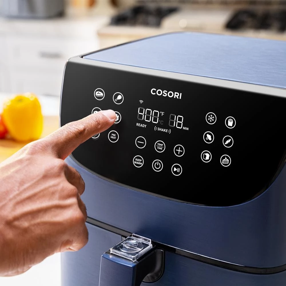 Cosori Smart 5.8 qt. Navy Blue Air Fryer with Bonus Skewer Set 4 Cosori Smart 5.8 qt. Navy Blue Air Fryer with Bonus Skewer Set - Image 2