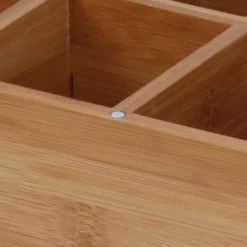 Oceanstar 8-Compartment Bamboo Tea Box with Hinged Lid -Air Fryers shop oceanstar coffee accessories tb1323 4f 1000