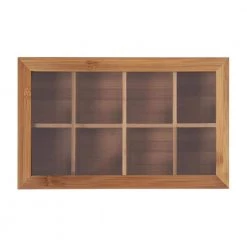 Oceanstar 8-Compartment Bamboo Tea Box with Hinged Lid -Air Fryers shop oceanstar coffee accessories tb1323 a0 1000
