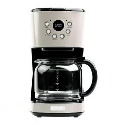 HADEN Dorset/Cotswold 12-Cup Putty Retro Style Coffee Maker Programmable with Strength Control and Timer