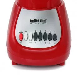 Better Chef 42 oz. 10-Speed Red 350-Watt Blender with Glass Jar -Air Fryers shop red better chef countertop blenders 985115669m 1f 1000