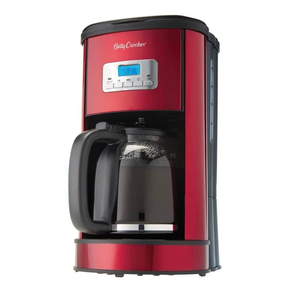 Betty Crocker 12-Cup Red Coffee Maker 3 Betty Crocker 12-Cup Red Coffee Maker