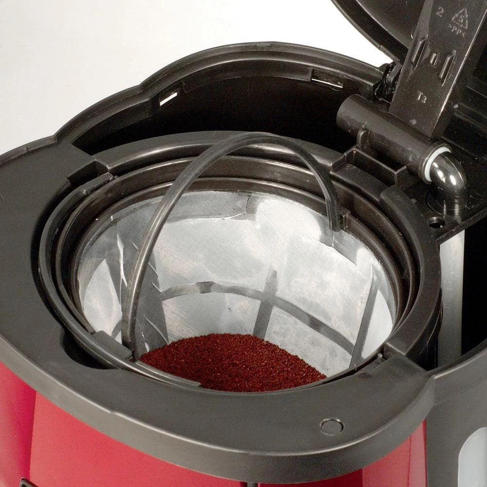 Betty Crocker 12-Cup Red Coffee Maker 4 Betty Crocker 12-Cup Red Coffee Maker - Image 2