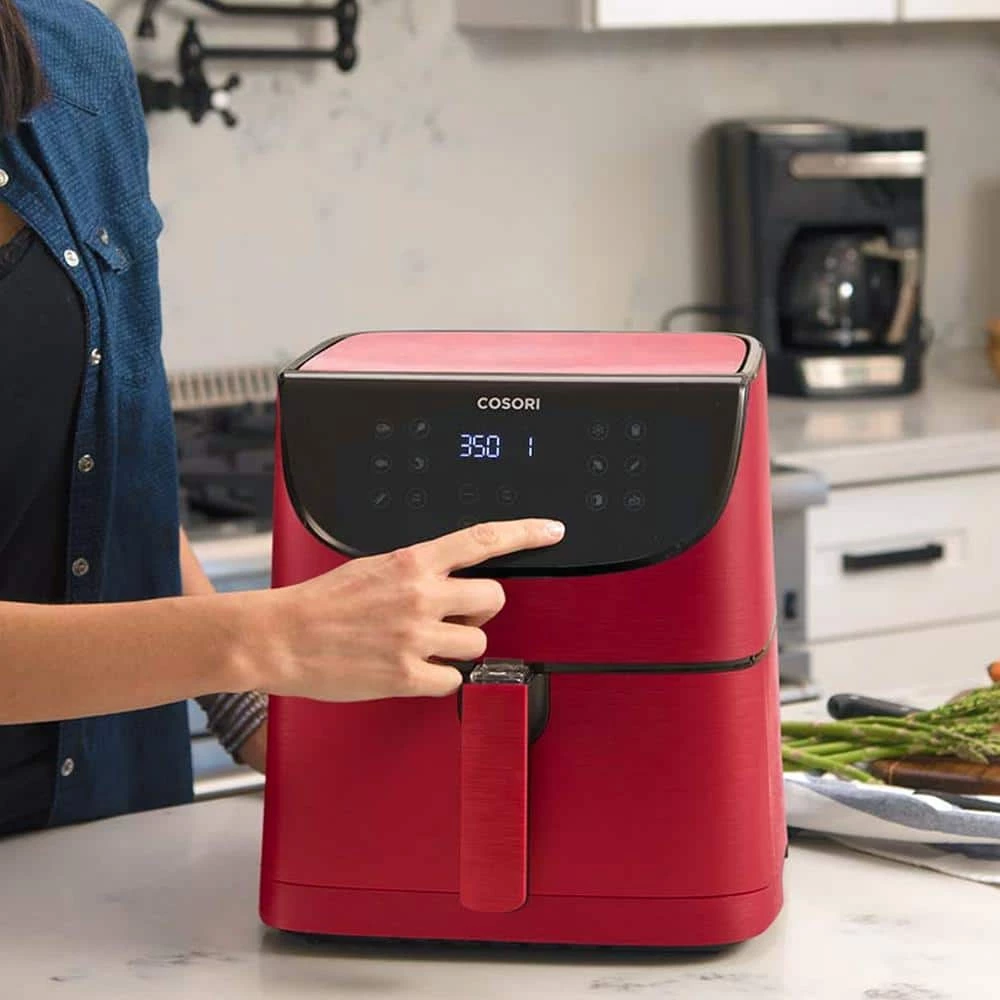 Cosori Premium 3.7 Qt. Red Air Fryer with Skewer Rack 5 Cosori Premium 3.7 Qt. Red Air Fryer with Skewer Rack - Image 3