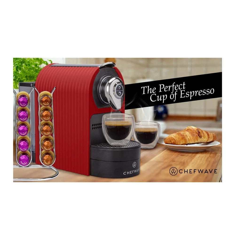 CHEFWAVE 3-Cup Red Stainless Steel Espresso Machine 7 CHEFWAVE 3-Cup Red Stainless Steel Espresso Machine - Image 5