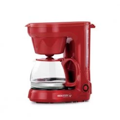 HOLSTEIN HOUSEWARES Everyday 5-Cup Red Coffee Maker