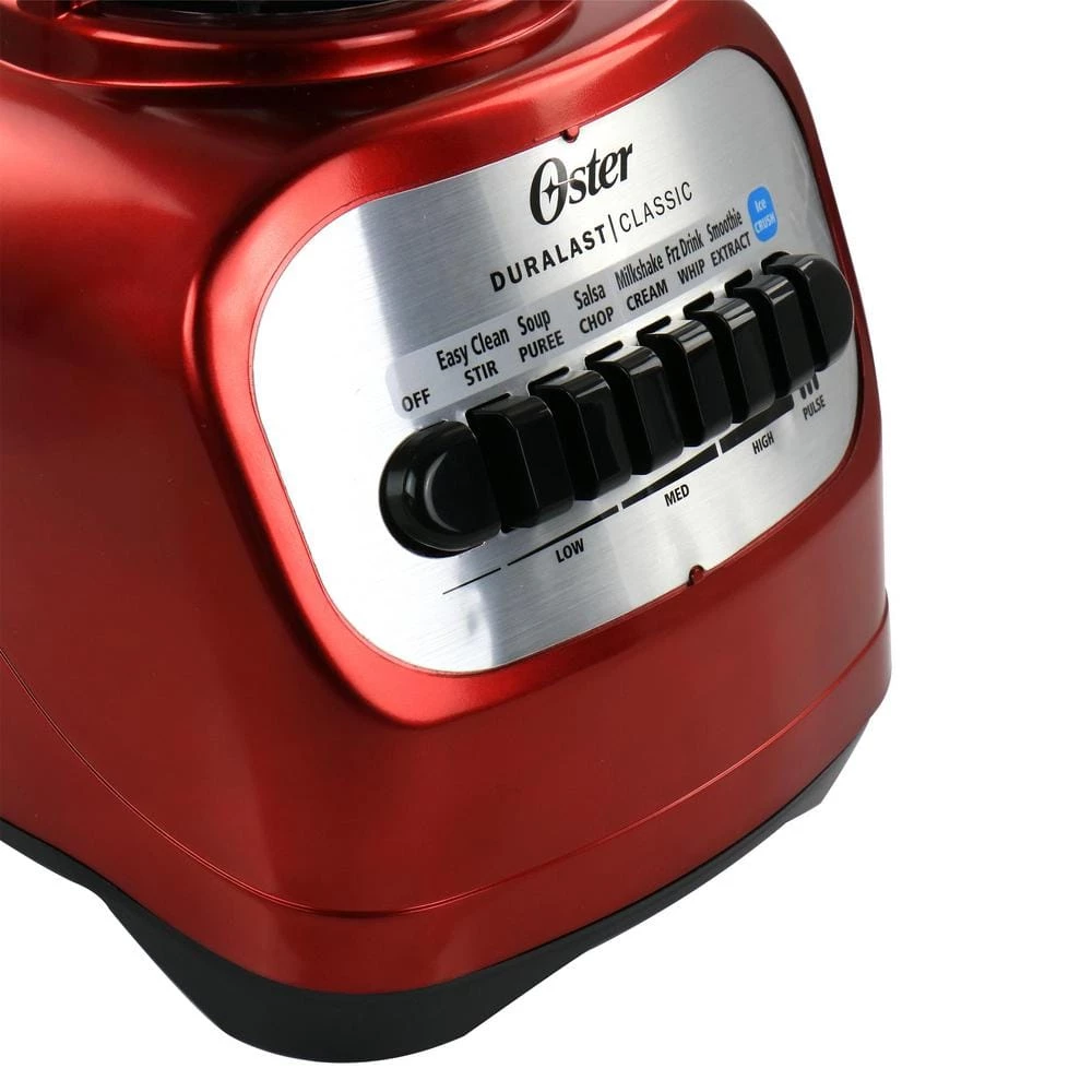 Oster Classic Series 2-in-1 6-Cup 48 oz. 8-Speed Red Blender with Smoothie Cup 4 Oster Classic Series 2-in-1 6-Cup 48 oz. 8-Speed Red Blender with Smoothie Cup - Image 2