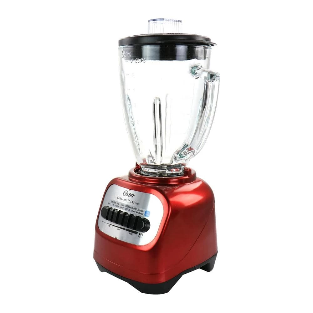 Oster Classic Series 2-in-1 6-Cup 48 oz. 8-Speed Red Blender with Smoothie Cup 6 Oster Classic Series 2-in-1 6-Cup 48 oz. 8-Speed Red Blender with Smoothie Cup - Image 4