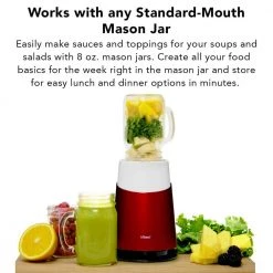 Tribest Mason Jar Ready Personal 24 oz. 1-Speed Red Blender 2-Basic Pack 12 Tribest Mason Jar Ready Personal 24 oz. 1-Speed Red Blender 2-Basic Pack -Air Fryers shop red tribest countertop blenders pb 410 rd 44 1000