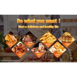 Unbranded 24.5 qt. Silver Air Fryer Oven Countertop Toaster Oven Stainless Steel Geek Chef with 3-Rack Levels and 16 Preset Modes -Air Fryers shop silver air fryers ec afs 4241 1f 1000