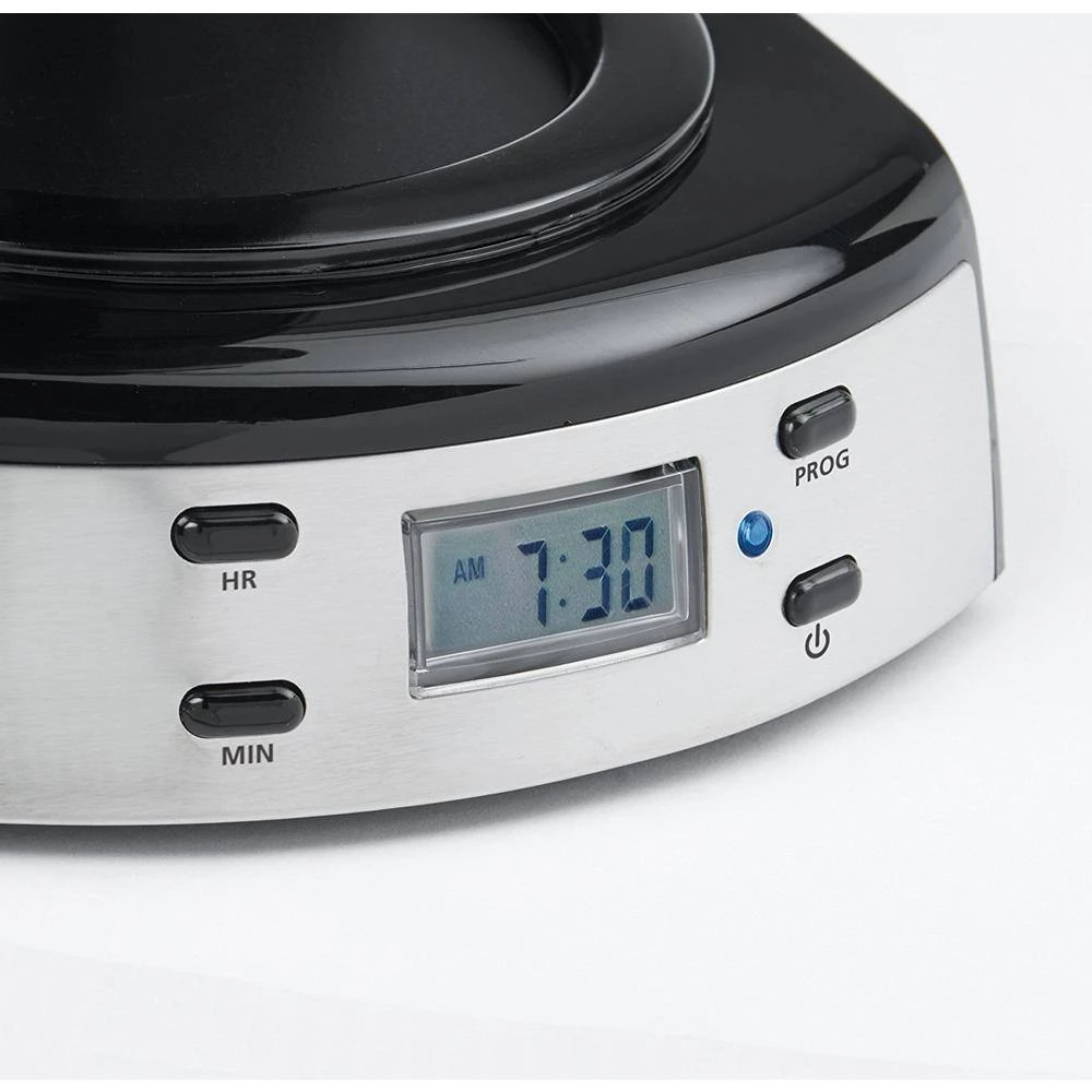 Betty Crocker 12-Cup Programmable Silver Drip Coffee Maker with Automatic Shutoff 6 Betty Crocker 12-Cup Programmable Silver Drip Coffee Maker with Automatic Shutoff - Image 4