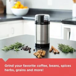 BLACK+DECKER 4 oz. Silver Coffee Grinder 13 BLACK+DECKER 4 oz. Silver Coffee Grinder -Air Fryers shop silver black decker coffee grinders cbg110s 4f 1000
