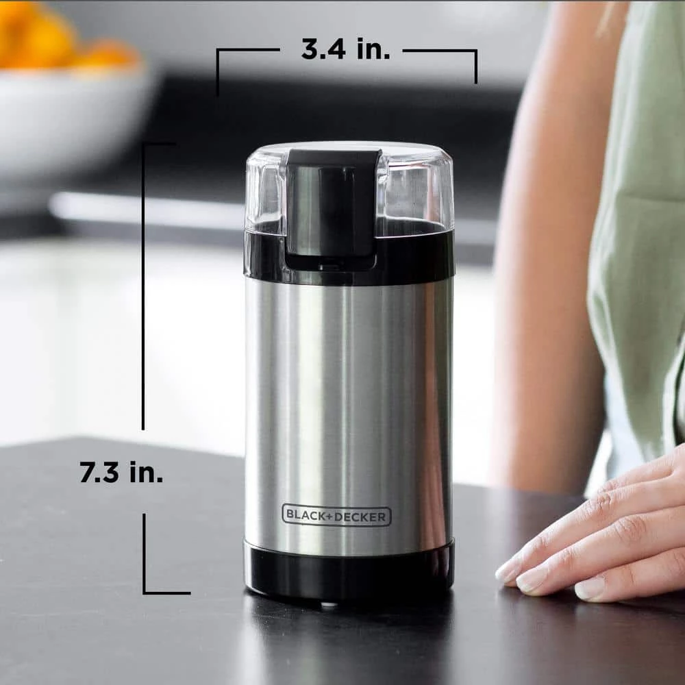 BLACK+DECKER 4 oz. Silver Coffee Grinder 10 BLACK+DECKER 4 oz. Silver Coffee Grinder - Image 8