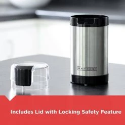 BLACK+DECKER 4 oz. Silver Coffee Grinder 16 BLACK+DECKER 4 oz. Silver Coffee Grinder -Air Fryers shop silver black decker coffee grinders cbg110s fa 1000