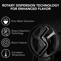 VINCI RDT Spinning Sprayhead 12- Cup Stainless Steel Programmable Auto Pour Over Coffee Maker w/ Rotary Dispersion Technology -Air Fryers shop silver black drip coffee makers e23033 1f 1000