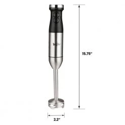 Total Chef Variable Speed Immersion Hand Blender 225 W with Turbo Boost, Black and Stainless Steel -Air Fryers shop silver black total chef immersion blenders tchb01 76 1000