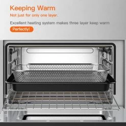 Boyel Living 24 qt. Silver Air Fryer with Multi-function Including Bake, Grill, Roast, Defrost and Fruit Dry -Air Fryers shop silver boyel living air fryers gbk ka23w 66 1000