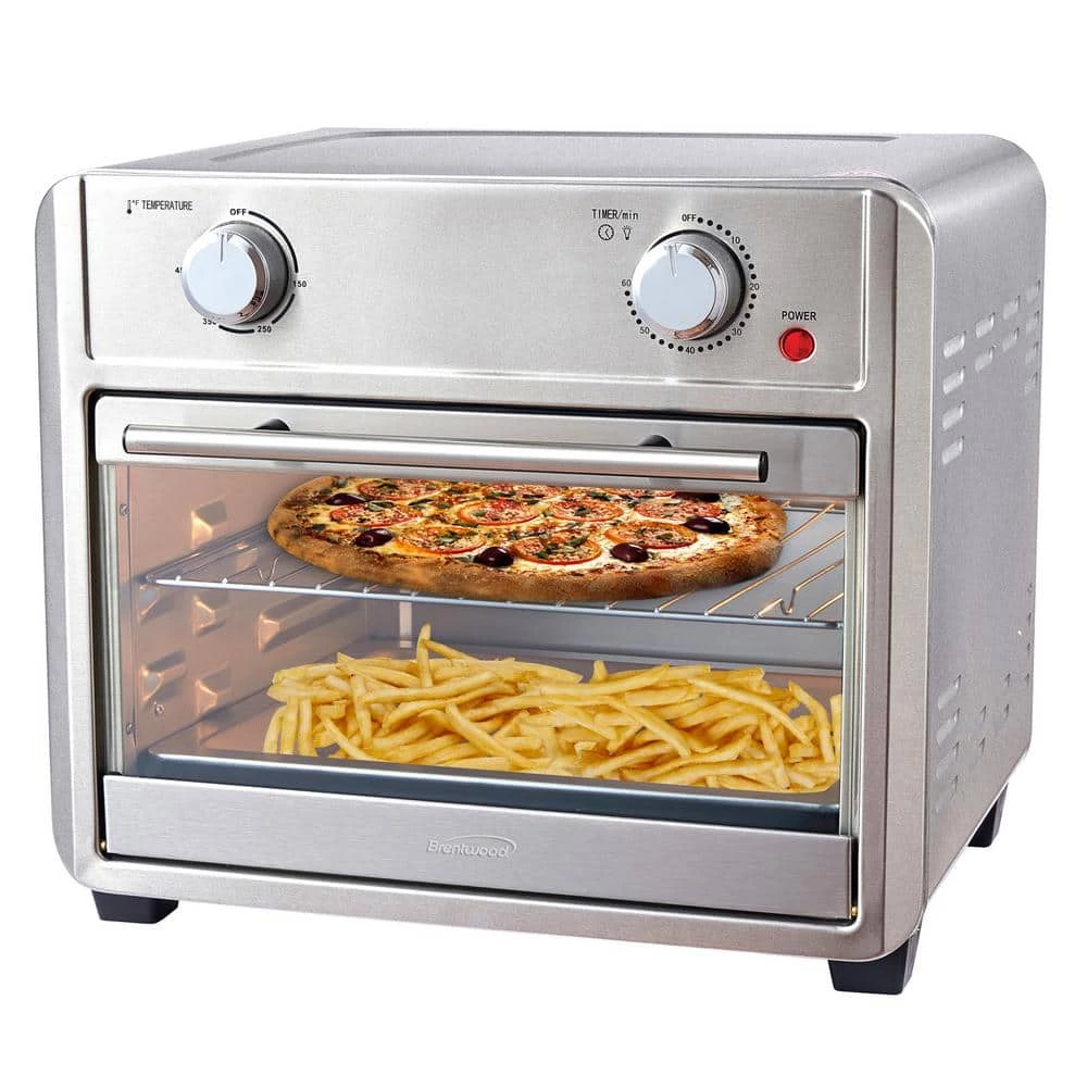 Brentwood 1700 Watt 24 qt. Convection Air Fryer Toaster Oven in Silver 3 Brentwood 1700 Watt 24 qt. Convection Air Fryer Toaster Oven in Silver