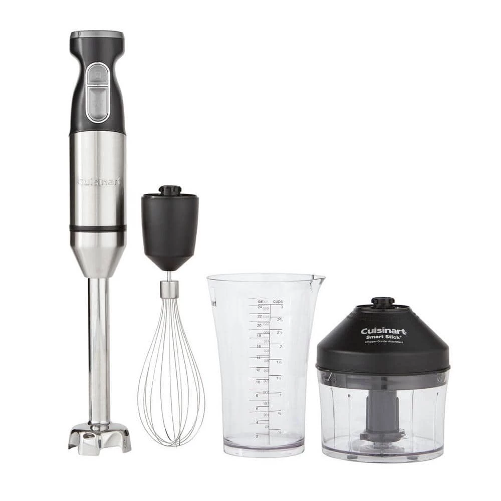 Cuisinart Smart Stick 5-Speed Stainless Steel Immersion Blender with 3-Cup Chopper and Grinder Attachment 3 Cuisinart Smart Stick 5-Speed Stainless Steel Immersion Blender with 3-Cup Chopper and Grinder Attachment