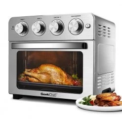 Cadeninc 24 qt. Silver Air Fryer Toaster Oven -Air Fryers shop silver cadeninc air fryers gbk lqw1 23 4f 1000