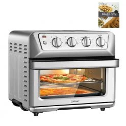 Costway 21.5 qt. Silver Air Fryer Toaster Oven 1800-Watt Countertop Convection Oven with Recipe 12 Costway 21.5 qt. Silver Air Fryer Toaster Oven 1800-Watt Countertop Convection Oven with Recipe -Air Fryers shop silver costway air fryers es10044us c3 1000
