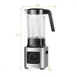 Costway 68 oz. 5-Speed Silver Countertop Smoothie Blender with 5-Presets and 68 oz. Tritan Jar -Air Fryers shop silver costway countertop blenders es10061us sl c3 1000