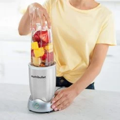 NUTRI BULLET NutriBullet Pro Plus 32 oz. Single Speed Silver Blender with 10-Piece -Air Fryers shop silver countertop blenders n12 1001 fa 1000